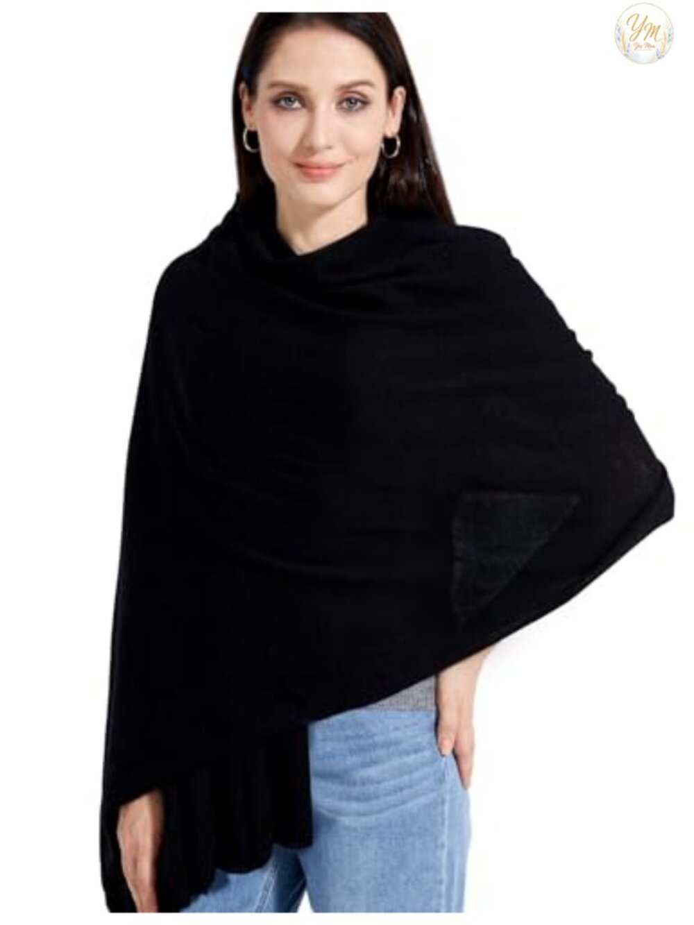 Extra Large Cashmere Blend Wrap Scarf Stole for Women Travel Pashmina 87x28
